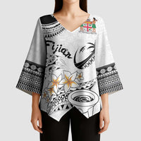 Fijian Traditional Culture Kimono Sleeve Blouse Tapa Tribal Tattoos - Polynesian Pride