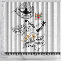 Fijian Traditional Culture Shower Curtain Tapa Tribal Tattoos - Polynesian Pride