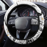 Fijian Traditional Culture Steering Wheel Cover Tapa Tribal Tattoos - Polynesian Pride