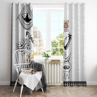 Fijian Traditional Culture Window Curtain Tapa Tribal Tattoos - Polynesian Pride