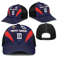 Custom Rugby Samoa Baseball Net Cap Siva Tau Spirit Sporty Vibes LT03 - Polynesian Pride