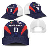 Custom Rugby Samoa Baseball Net Cap Siva Tau Spirit Sporty Vibes LT03 - Polynesian Pride