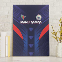 Rugby Samoa Canvas Wall Art Siva Tau Spirit Sporty Vibes LT03 Without Frame Navy - Polynesian Pride