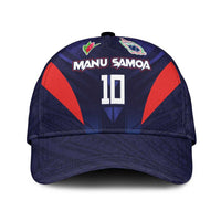 Custom Rugby Samoa Classic Cap Siva Tau Spirit Sporty Vibes LT03 Universal Fit Navy - Polynesian Pride