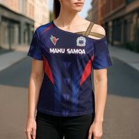 Custom Rugby Samoa Cross Shoulder Shirt Siva Tau Spirit Sporty Vibes LT03 - Polynesian Pride