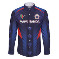 Custom Rugby Samoa Family Matching Long Sleeve Bodycon Dress and Hawaiian Shirt Siva Tau Spirit Sporty Vibes - Polynesian Pride