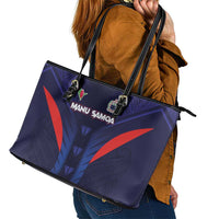 Rugby Samoa Leather Tote Bag Siva Tau Spirit Sporty Vibes - Polynesian Pride