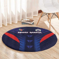 Rugby Samoa Round Carpet Siva Tau Spirit Sporty Vibes - Polynesian Pride