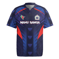 Custom Rugby Samoa Rugby Jersey Siva Tau Spirit Sporty Vibes LT03 Navy - Polynesian Pride