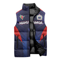 Custom Rugby Samoa Sleeveless Puffer Jacket Siva Tau Spirit Sporty Vibes LT03 - Polynesian Pride