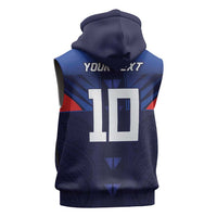 Custom Rugby Samoa Sleeveless Zip Hoodie Siva Tau Spirit Sporty Vibes LT03 - Polynesian Pride