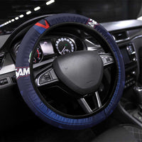 Rugby Samoa Steering Wheel Cover Siva Tau Spirit Sporty Vibes LT03 Universal Fit Navy - Polynesian Pride