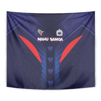Rugby Samoa Tapestry Siva Tau Spirit Sporty Vibes - Polynesian Pride