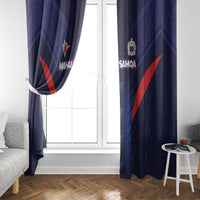 Rugby Samoa Window Curtain Siva Tau Spirit Sporty Vibes - Polynesian Pride
