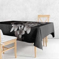 Hawaiian Tropical Flowers and Maile Pikake Tablecloth Polynesian Tribal Pattern Grayscale Mode LT03 - Polynesian Pride