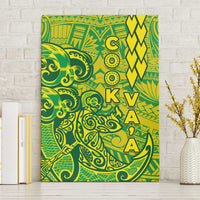Cook Islands Va'a Polynesian Art Tattoo Canvas Wall Art National Color LT03 Without Frame Green - Yellow - Polynesian Pride