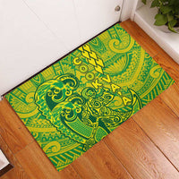 Cook Islands Va'a Polynesian Art Tattoo Rubber Doormat National Color LT03 - Polynesian Pride