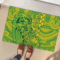 Cook Islands Va'a Polynesian Art Tattoo Rubber Doormat National Color LT03 - Polynesian Pride