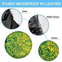 Cook Islands Va'a Polynesian Art Tattoo Spare Tire Cover National Color LT03 - Polynesian Pride