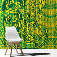 Cook Islands Va'a Polynesian Art Tattoo Window Curtain National Color LT03 - Polynesian Pride