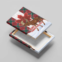 Canadian Christmas - Moose and Maple Retro Style Canvas Wall Art LT03 - Polynesian Pride