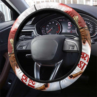 Canadian Christmas - Moose and Maple Retro Style Steering Wheel Cover LT03 - Polynesian Pride