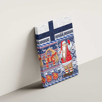 Yule Goat Joulupukki Finnish Christmas Canvas Wall Art Scandinavian Pattern LT03 - Polynesian Pride
