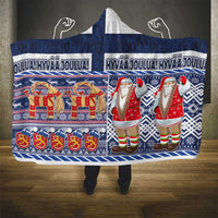 Yule Goat Joulupukki Finnish Christmas Hooded Blanket Scandinavian Pattern LT03 - Polynesian Pride