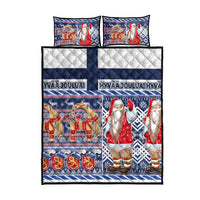 Yule Goat Joulupukki Finnish Christmas Quilt Bed Set Scandinavian Pattern LT03 - Polynesian Pride