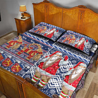 Yule Goat Joulupukki Finnish Christmas Quilt Bed Set Scandinavian Pattern LT03 - Polynesian Pride
