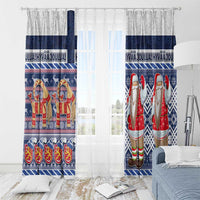 Yule Goat Joulupukki Finnish Christmas Window Curtain Scandinavian Pattern LT03 - Polynesian Pride
