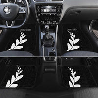 Personalised New Zealand Canoeing Special Jersey Car Mats LT03 Set 4pcs Black - Polynesian Pride