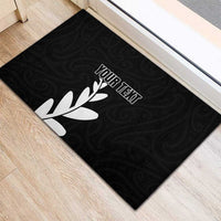 Personalised New Zealand Canoeing Special Jersey Rubber Doormat LT03 - Polynesian Pride