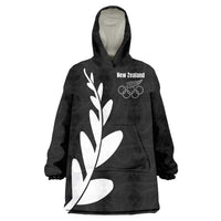 Personalised New Zealand Canoeing Special Jersey Wearable Blanket Hoodie LT03 One Size Black - Polynesian Pride