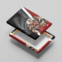 New Zealand Te Matatini Canvas Wall Art Kapa Haka and Silver Fern - Maori Art Pattern LT03 - Polynesian Pride