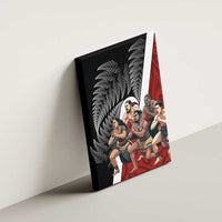 New Zealand Te Matatini Canvas Wall Art Kapa Haka and Silver Fern - Maori Art Pattern LT03 - Polynesian Pride