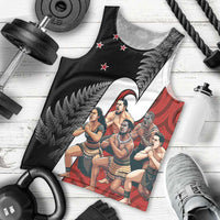 New Zealand Te Matatini Men Tank Top Kapa Haka and Silver Fern - Maori Art Pattern LT03 - Polynesian Pride
