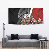 New Zealand Te Matatini Tapestry Kapa Haka and Silver Fern - Maori Art Pattern