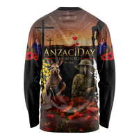 New Zealand and Australia ANZAC Day Long Sleeve Shirt Kiwi Bird and Kangaroo Soldier LT03 - Polynesian Pride