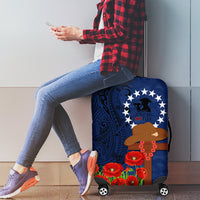 Cook Islands ANZAC Day Luggage Cover Soldier Paying Respect We Shall Remember Them LT03 - Polynesian Pride