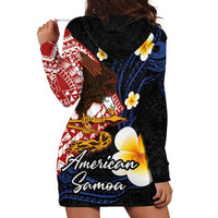 American Samoa Flag Day Hoodie Dress Polynesian Tatau Art and Plumeria