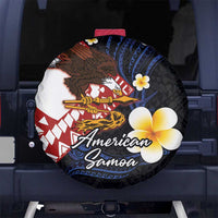 American Samoa Flag Day Spare Tire Cover Polynesian Tatau Art and Plumeria