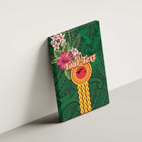 Personalised Manuʻa Islands Canvas Wall Art Polynesian Style with Rooster Tattoo and Tropical Plants LT03 - Polynesian Pride