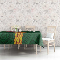 Personalised Manuʻa Islands Tablecloth Polynesian Style with Rooster Tattoo and Tropical Plants LT03 - Polynesian Pride