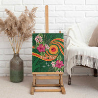 Manuʻa Islands Canvas Wall Art Polynesian Art Tattoo Style and Tropical Plants
