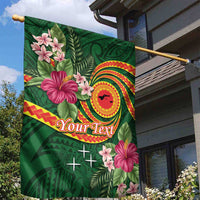 Personalised Manuʻa Islands Garden Flag Polynesian Art Tattoo Style and Tropical Plants LT03 - Polynesian Pride