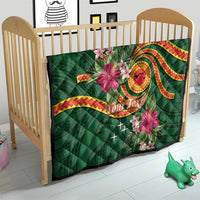 Manuʻa Islands Quilt Polynesian Art Tattoo Style and Tropical Plants