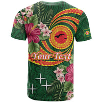 Personalised Manuʻa Islands T Shirt Polynesian Art Tattoo Style and Tropical Plants LT03 - Polynesian Pride