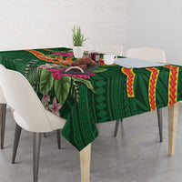 Personalised Manuʻa Islands Tablecloth Polynesian Art Tattoo Style and Tropical Plants LT03 - Polynesian Pride