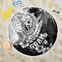 Hafa Adai Guam Beach Blanket Polynesian Palm Tree Tattoo Hibiscus and Plumeria Art